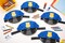 Cardstock Police Hat Craft, 7.25" x 24", Pretend Play & Classroom Craft, 12 Pack